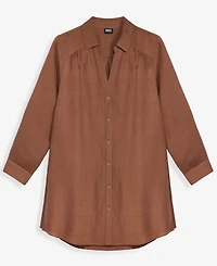 I.n.c. International Concepts Plus Linen-Blend Tunic, Exclusively at Macy's