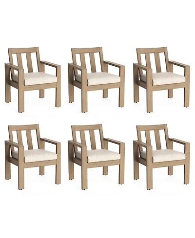 Mansfield 6-Pc. Aluminum Outdoor Dining Chair Bundle Set, Created for Macy's