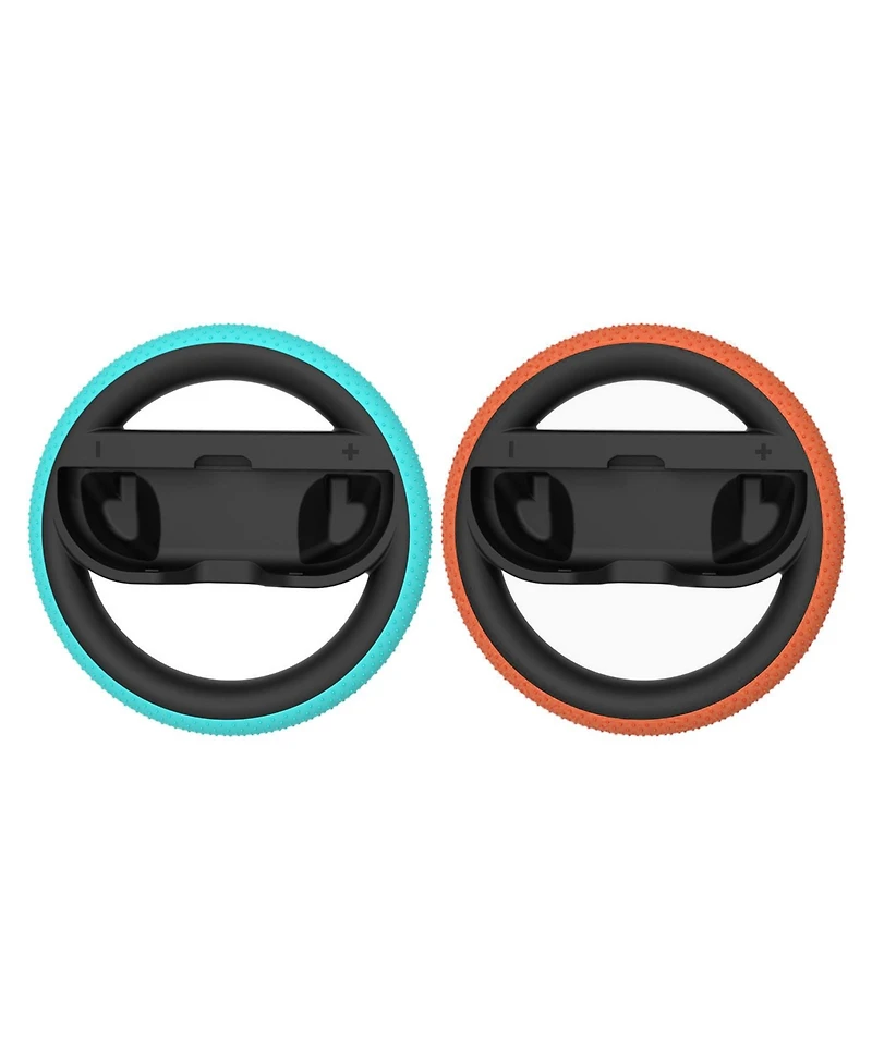 Nintendo Mario Kart World for Switch 2 and Sentriq Steering Wheel Set with MightySkins Joy-Con Controller Skin Code Bundle