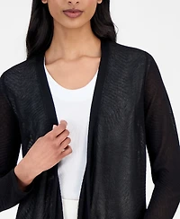 Anne Klein Women's Textured Knit Sheer Cardigan