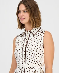 Anne Klein Petite Sleeveless Godet Shirt Dress