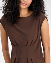 Anne Klein Women's Boat-Neck Structured-Waist Top