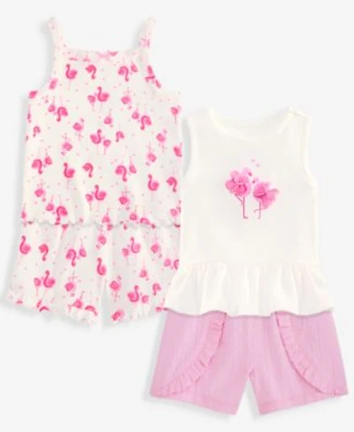 First Impressions Baby Girls 3m 24m Mix Match Flamingos Tops Shorts Macys Exclusive