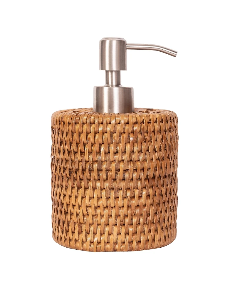 Artifacts Rattan Stainless Steel Polished Finish Soap Pump Dispenser