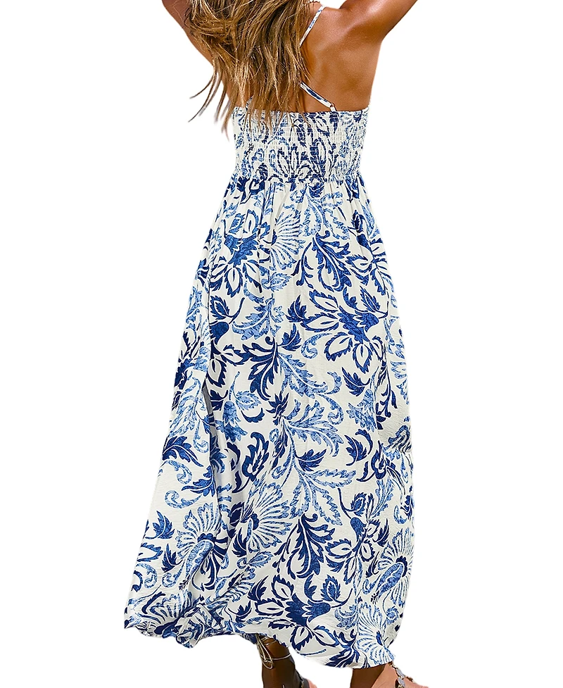 Cupshe Women's Sunset Basking Floral Maxi Beach Dress