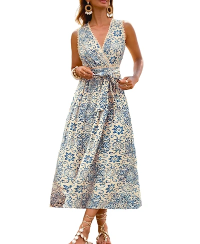 Cupshe Women's V-Neck Pull-On Unlined Dress