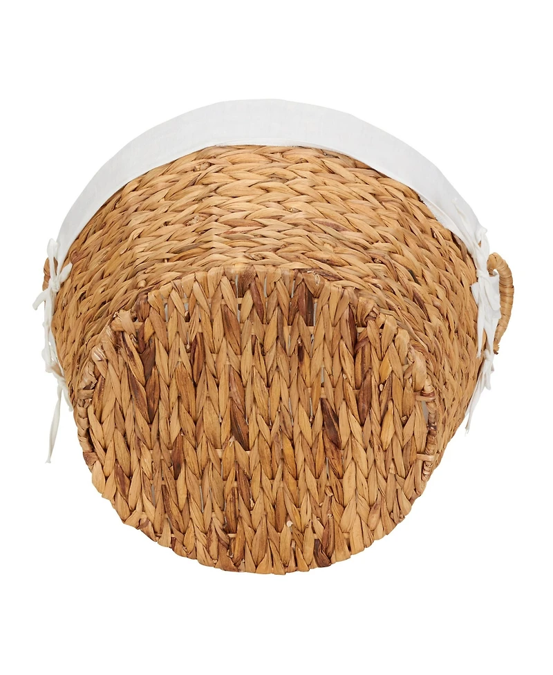 Household Essentials Round Wicker Laundry Basket with Handles