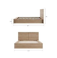 Nexera James Platform Bed with Headboad