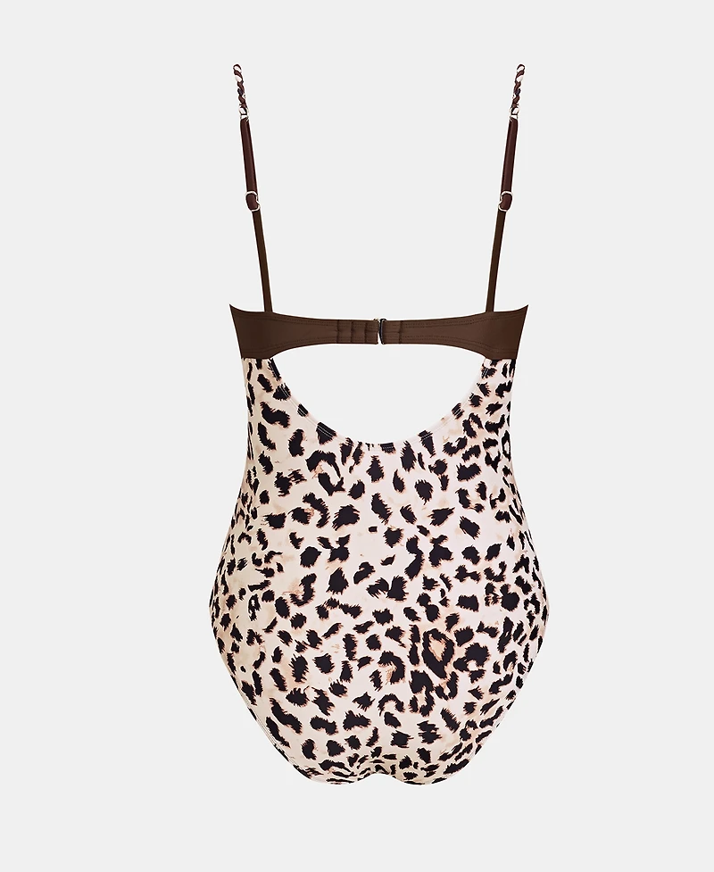 Cupshe Women's Underwire Ruched Colorblock One-Piece Swimsuit