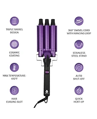 Pursonic Triple Barrel Hair Curler – Effortless Beach Waves And Curls