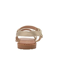 Bebe Little Girls Girl's Fashion Sandals – Dressy Shoes with Decorative Chain and Charms