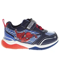 Spider-Man Big Boys Marvel Light Up Sneakers Flashing Lights Superhero Design Ready Easy On/Off Durable