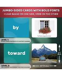 Quokka Flash Cards Set of 2 for Kids – Vocabulary Builder with Words, Sentences & Action Verbs