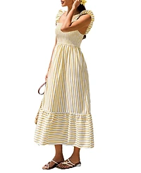 Cupshe Women's Honey Sun Striped Maxi Beach Dress