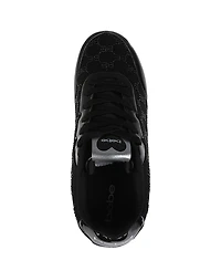 bebe Women's Sneaker with Rhinestone Mesh Upper