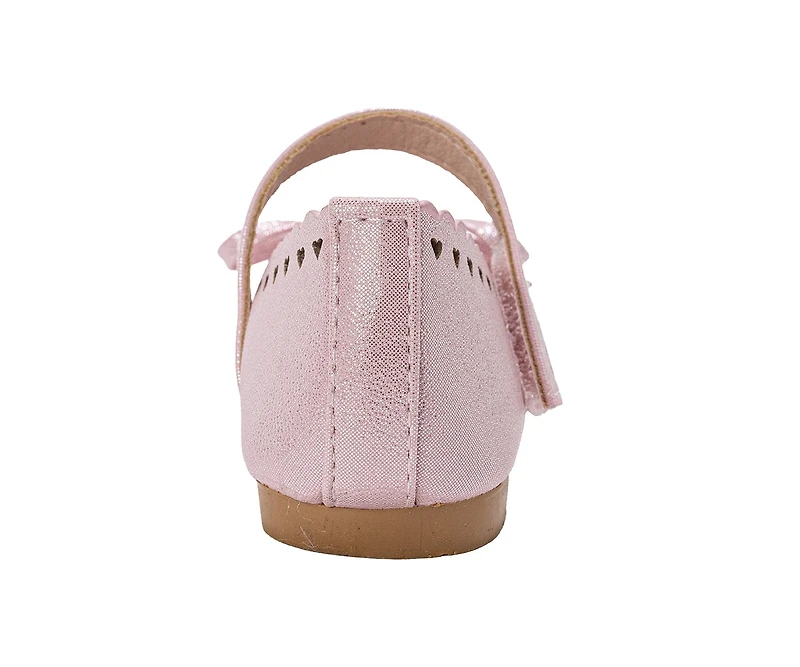 Bebe Toddler Girl's Flat with Bow and Hanging B Charm