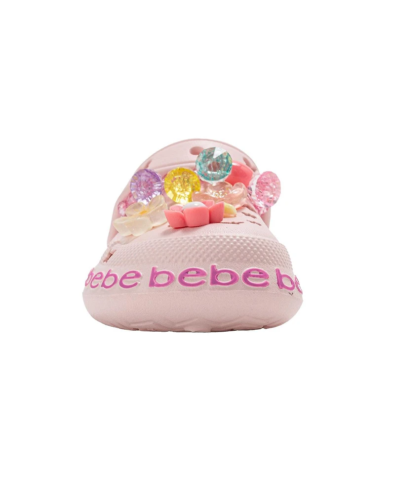 Bebe Toddler Eva Clogs - Lightweight and Comfortable, featuring Sparkling Gems Charms