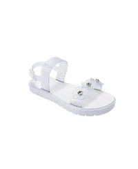 Bebe Girls Pcu sandal with Glitter Flower snd Rs