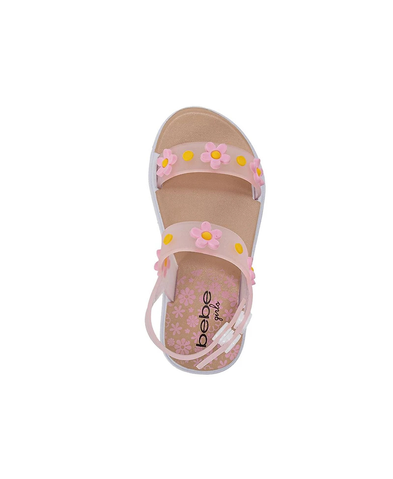 Bebe Toddler Pcu Sandal with Flowers