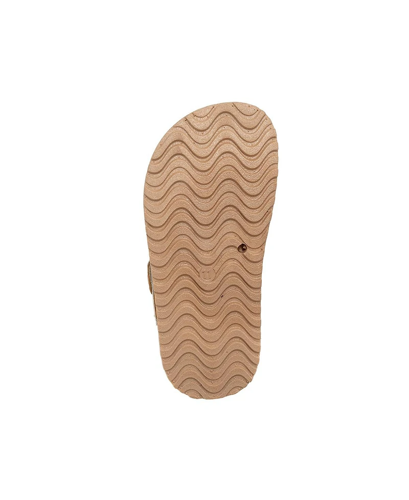 Bebe Big Girls Footbed Sandals - Lightweight and comfy, with Adjustable Buckles Colorful Floral Charm Accents