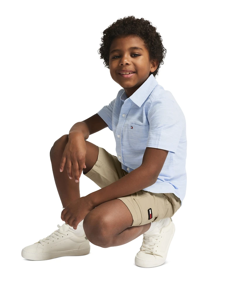 Tommy Hilfiger Boys' 2T-7 Short-Sleeve Shirt