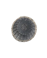 Household Essentials Wicker Waste Basket, Willow Weave Painted Includes Plastic Liner