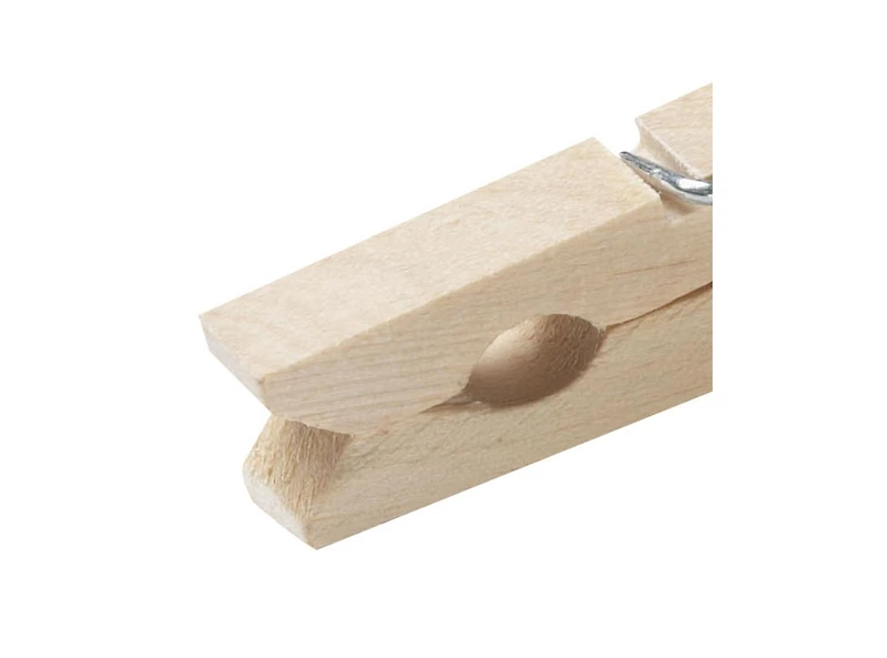 Household Essentials Classic Birchwood Clothespins, Bag of 50