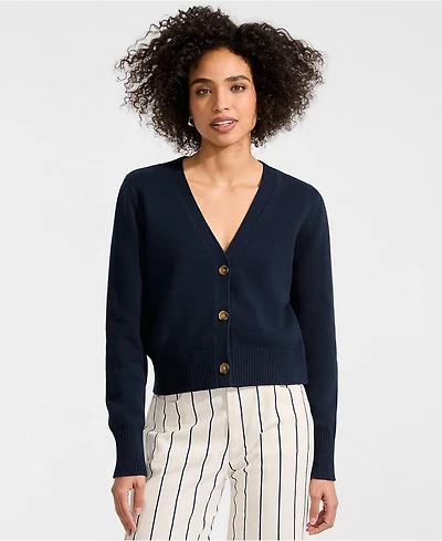 Lands' End Women's Drifter Vneck Dress Cardigan Sweater
