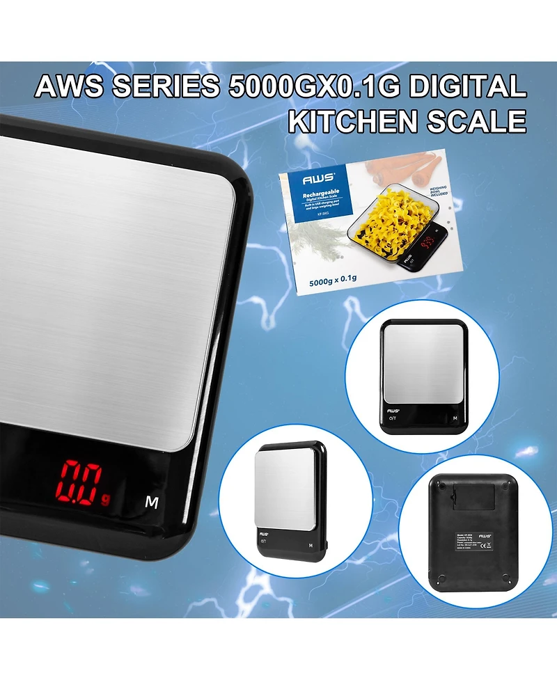 American Weigh Scales Kf-5KG Digital Kitchen Scale, 11LB / 5KG