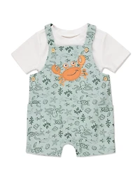 Baby Essentials Boys' Short-Sleeve T-Shirt & Shortall, 2-Piece Set