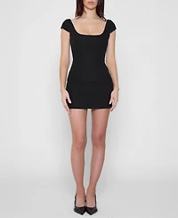 Leau Women's Classic Column Micro Mini Skirt