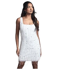 Coast Women's Sequin Fringe Bridal Mini Dress