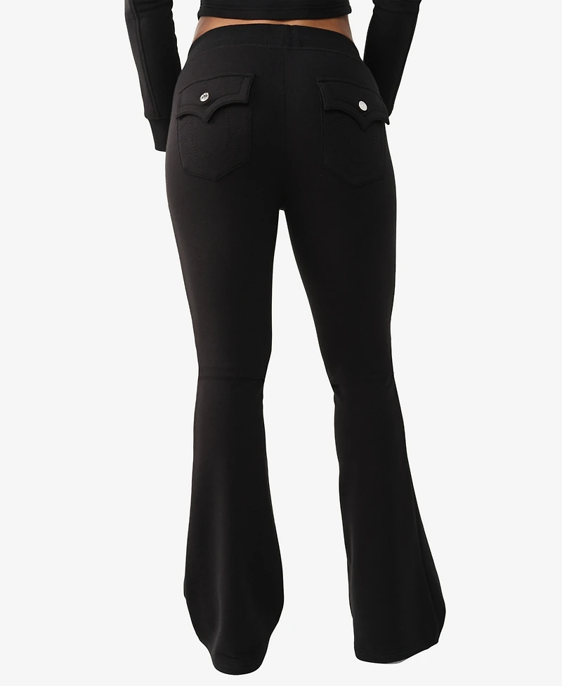 True Religion Women's French Terry Boot Cut Pants