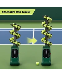 Furlihong Portable Tennis Ball Machine with 5 Adjustable Angles and 4 Serve Intervals Delivering Up to 30 Mph for All Skill Levels