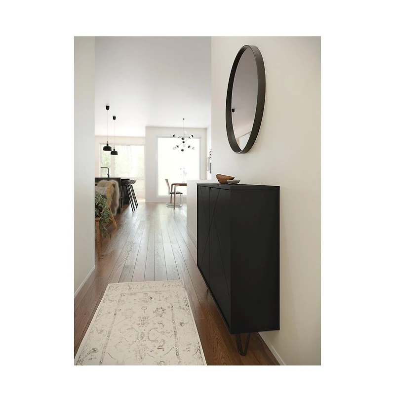 Nexera Slim 2-Door Storage Accent Cabinet