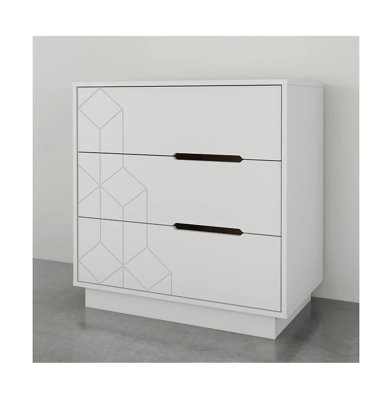 Nexera 3-Drawer Dresser Chest.