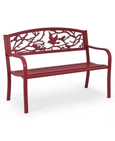 Patio Garden Bench Park Yard Outdoor Furniture Cast Iron Porch Chair