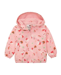 Rokka&Rolla Toddler Girls Fleece Lined Windbreaker Rain Jacket