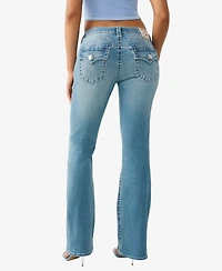 True Religion Women's Tattoo Becca Bootcut Big T Flap Jeans