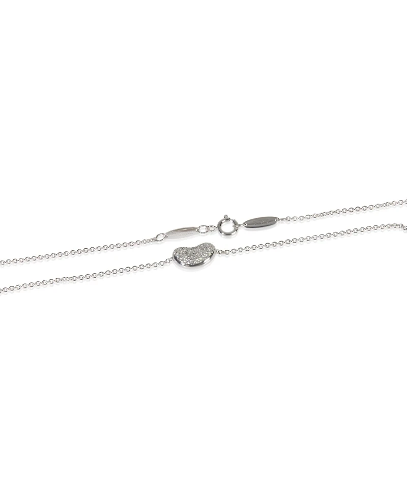 Pre-Owned Tiffany & Co Platinum Diamond Elsa Peretti Bean Pendant