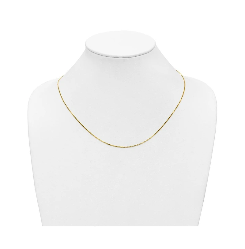 Solid 18k Yellow Gold Italian 1.2mm Thin Curb Chain Necklace - 16