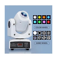 Artudatech 120Watt Rgbw Led Moving Head Stage Light with 8 Rotating Gobo Patterns, DMX512 and Sound Control
