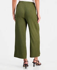 Bar Iii Women's Textured Pull On Wide-Leg Pants, Macy's Exclusive