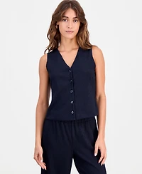 Bar Iii Women's Textured Knit Vest, Macy's Exclusive