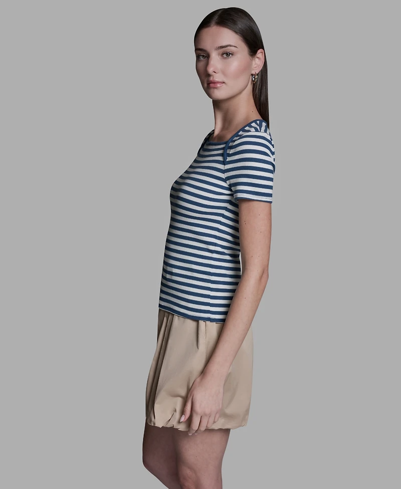 Bcbg Women's Short-Sleeve Stripe T-Shirt