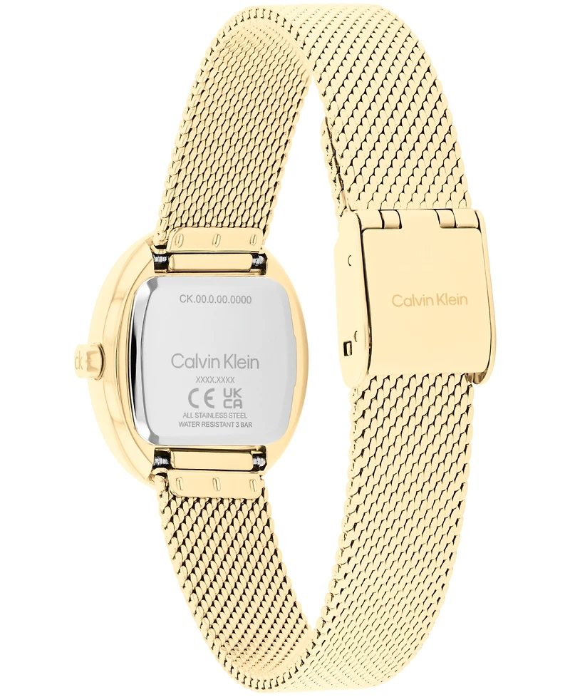 Calvin Klein Women's Euphoria Gold Tone Stainless Steel Mesh Bracelet Watch, 23.2mm