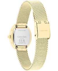 Calvin Klein Women's Euphoria Gold Tone Stainless Steel Mesh Bracelet Watch, 23.2mm