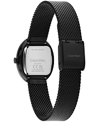 Calvin Klein Women's Euphoria Black Ip Stainless Steel Mesh Bracelet Watch, 23.2mm