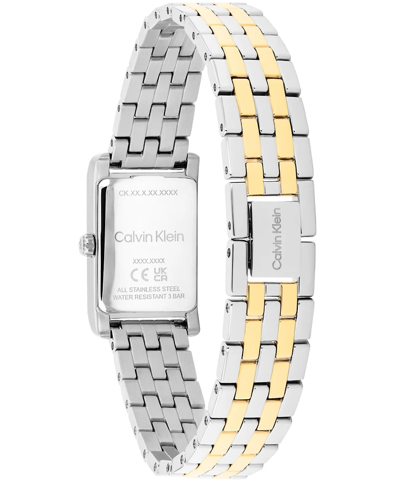 Calvin Klein Women's Ck Light Two Tone Stainless Steel Bracelet Watch, 16mm