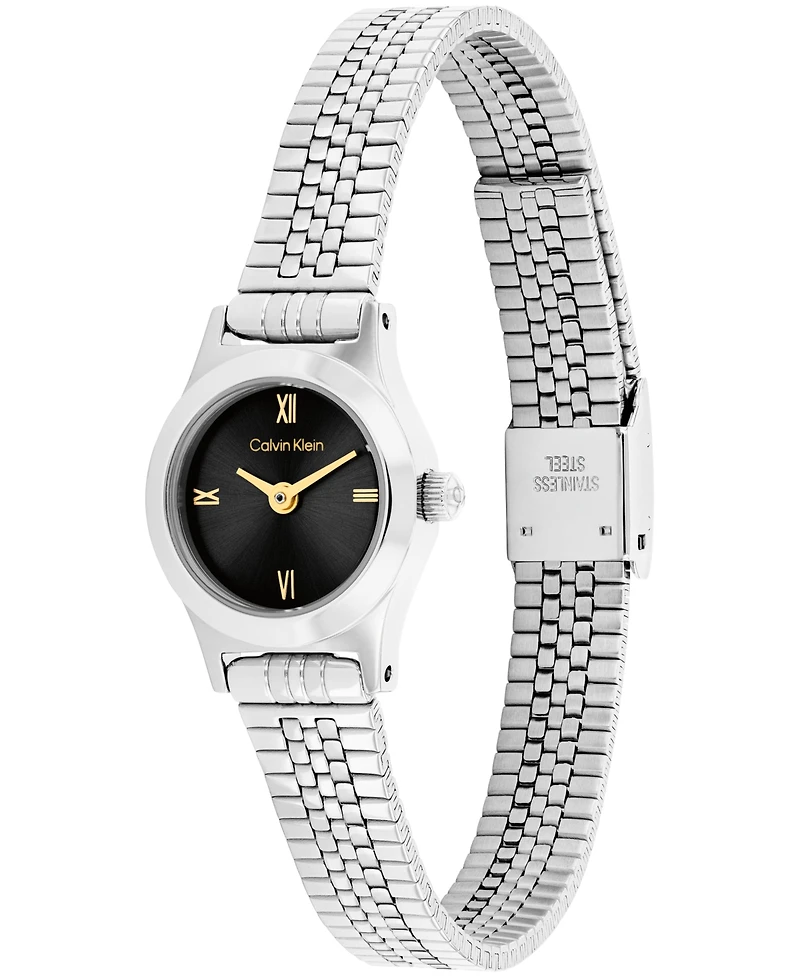 Calvin Klein Women's Ck Contemporary Silver Tone Stainless Steel Bracelet Watch, 18mm